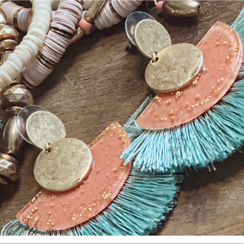 Boho Fringe Statement Tassel Earring